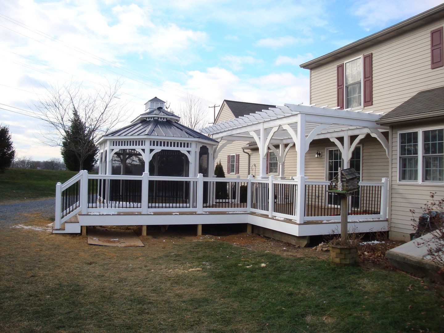 12 by 16 foot vinyl oval gazebo